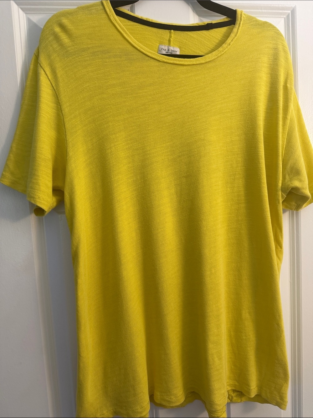 rag & bone Women’s Yellow Short Sleeve Crew Tee